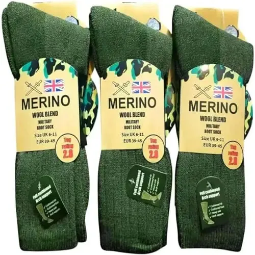 3 Pairs Mens Military Socks Army Thermal Hiking Boots Walking Extreme Hot 2.8 Tog Warm 6-11 UK/EU 39-45