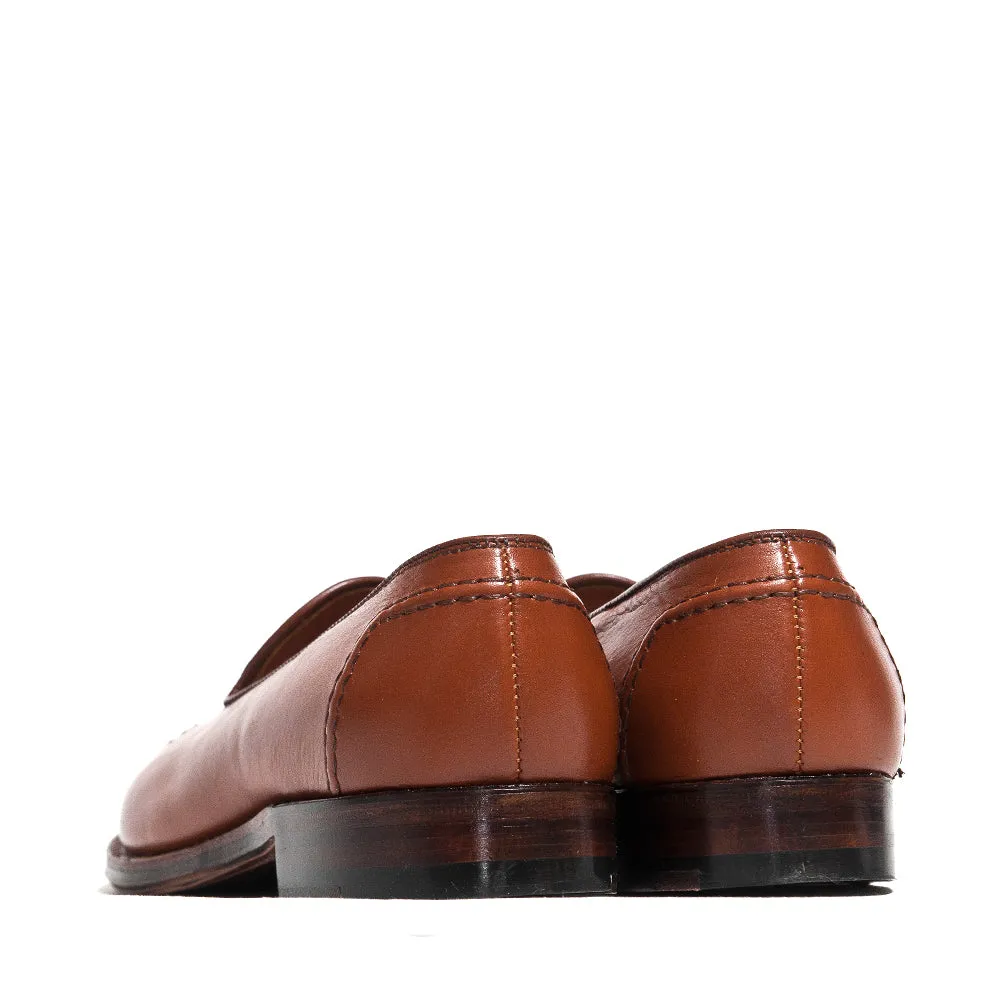 Alden Cognac Lady Calf Slip On With Mocc Stitch