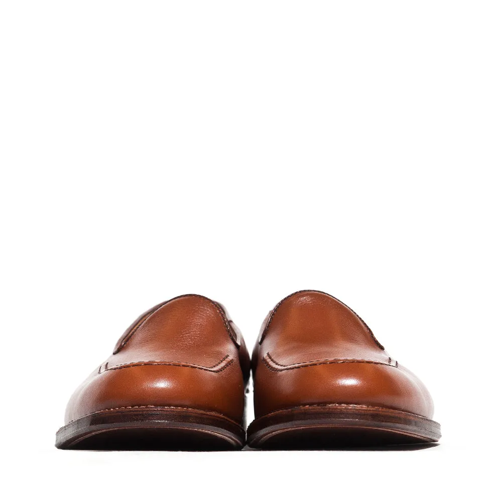 Alden Cognac Lady Calf Slip On With Mocc Stitch