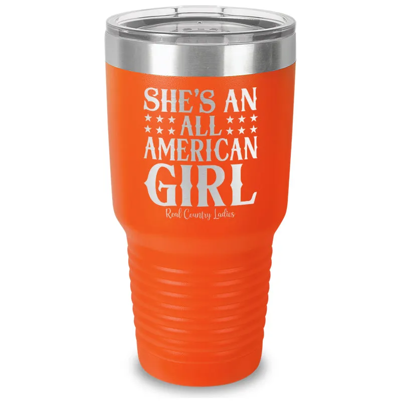 All American Girl Laser Etched Tumbler