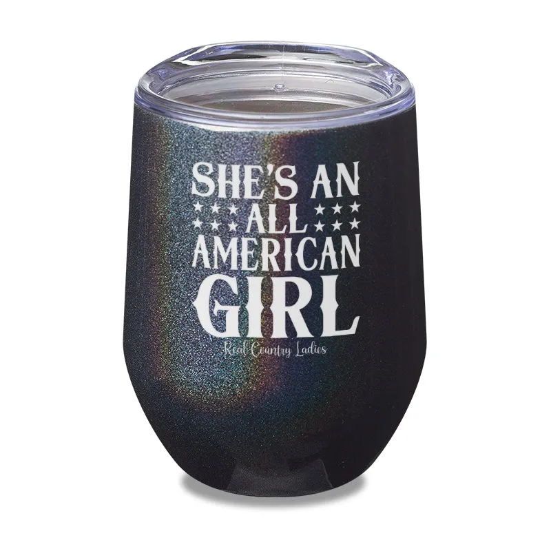 All American Girl Laser Etched Tumbler