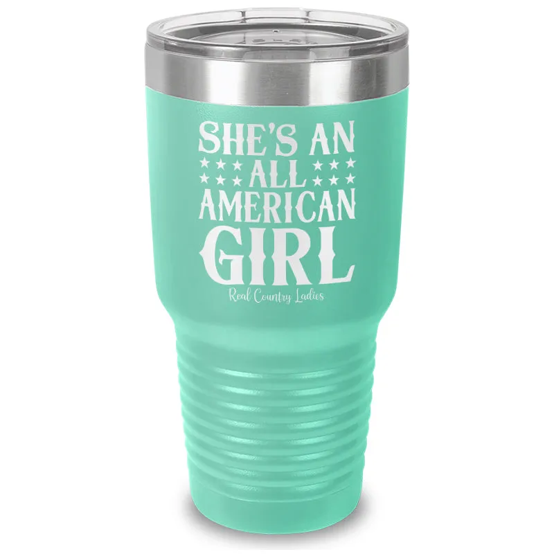 All American Girl Laser Etched Tumbler