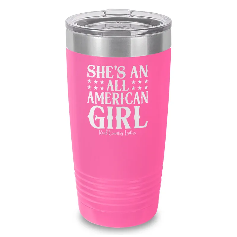 All American Girl Laser Etched Tumbler