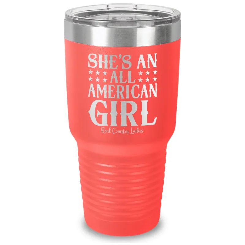 All American Girl Laser Etched Tumbler