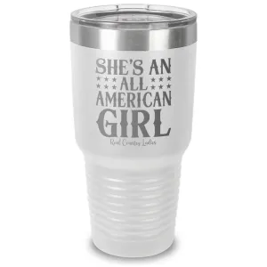 All American Girl Laser Etched Tumbler