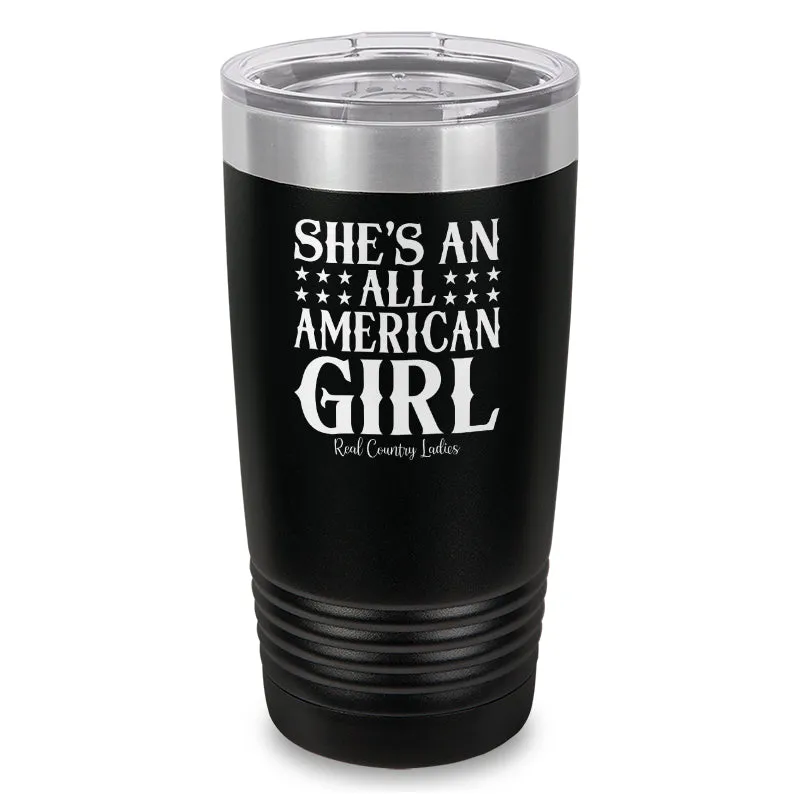 All American Girl Laser Etched Tumbler