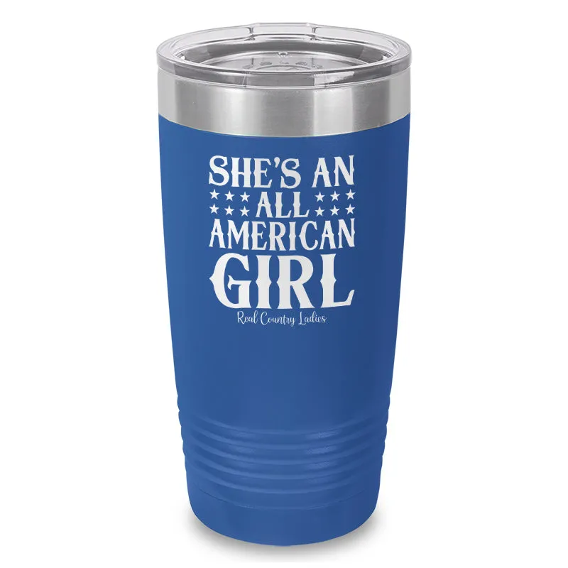 All American Girl Laser Etched Tumbler