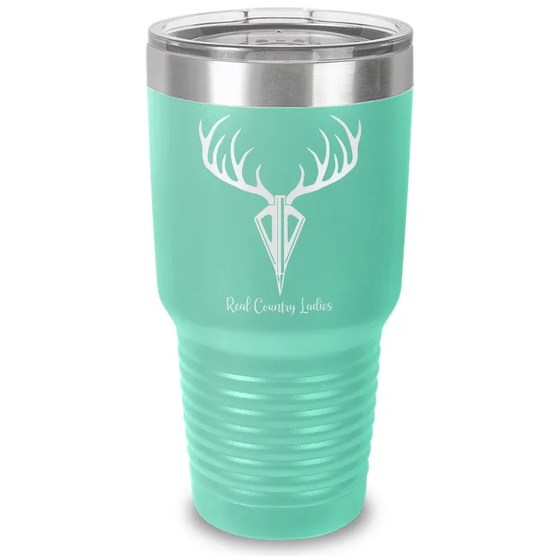 Arrow Deer Laser Etched Tumbler