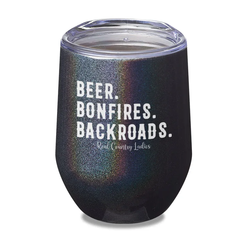 Beer Bonfires Backroads Laser Etched Tumbler