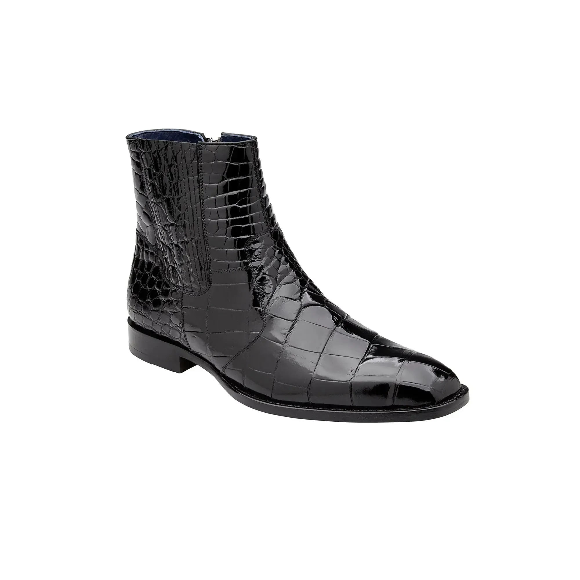Belvedere Ivan in Black Alligator Boots