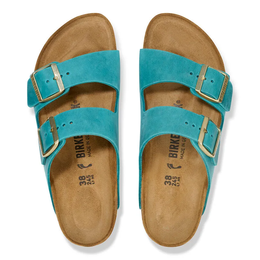 'Birkenstock' Women's Arizona Oiled Leather Sandal - Biscay Bay