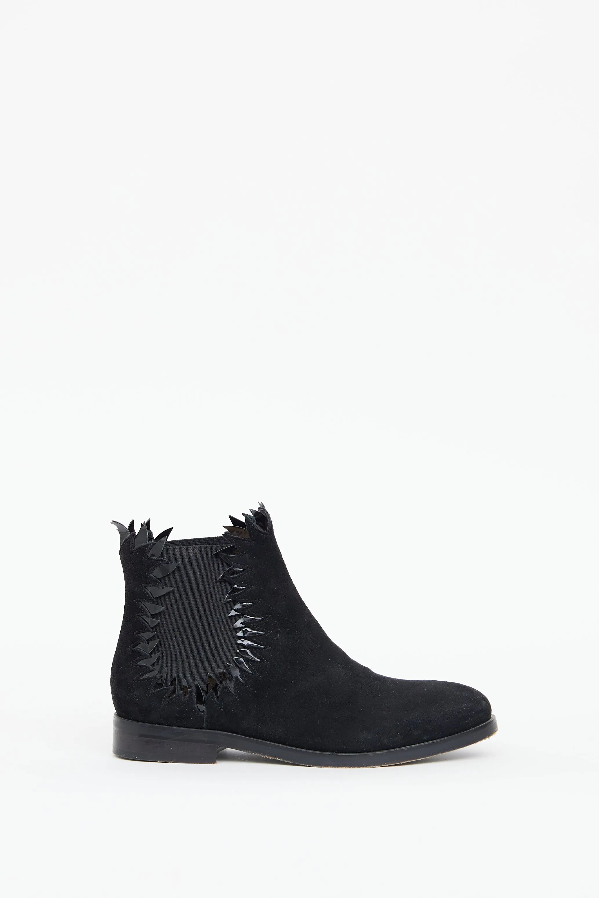 Black Suede Chelsea Boot