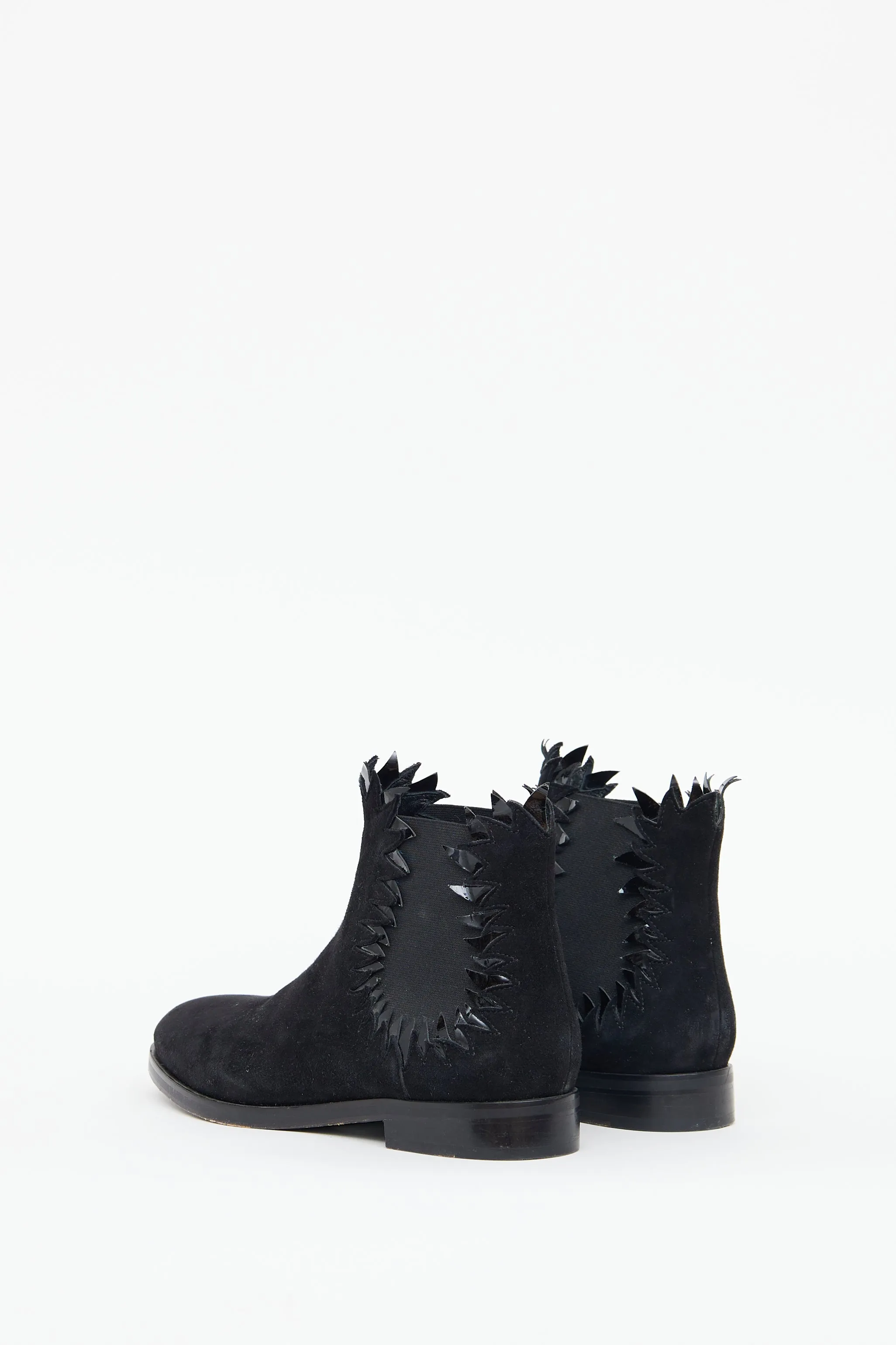 Black Suede Chelsea Boot
