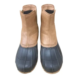 Boots Rain By Clothes Mentor In Blue & Tan, Size: 6