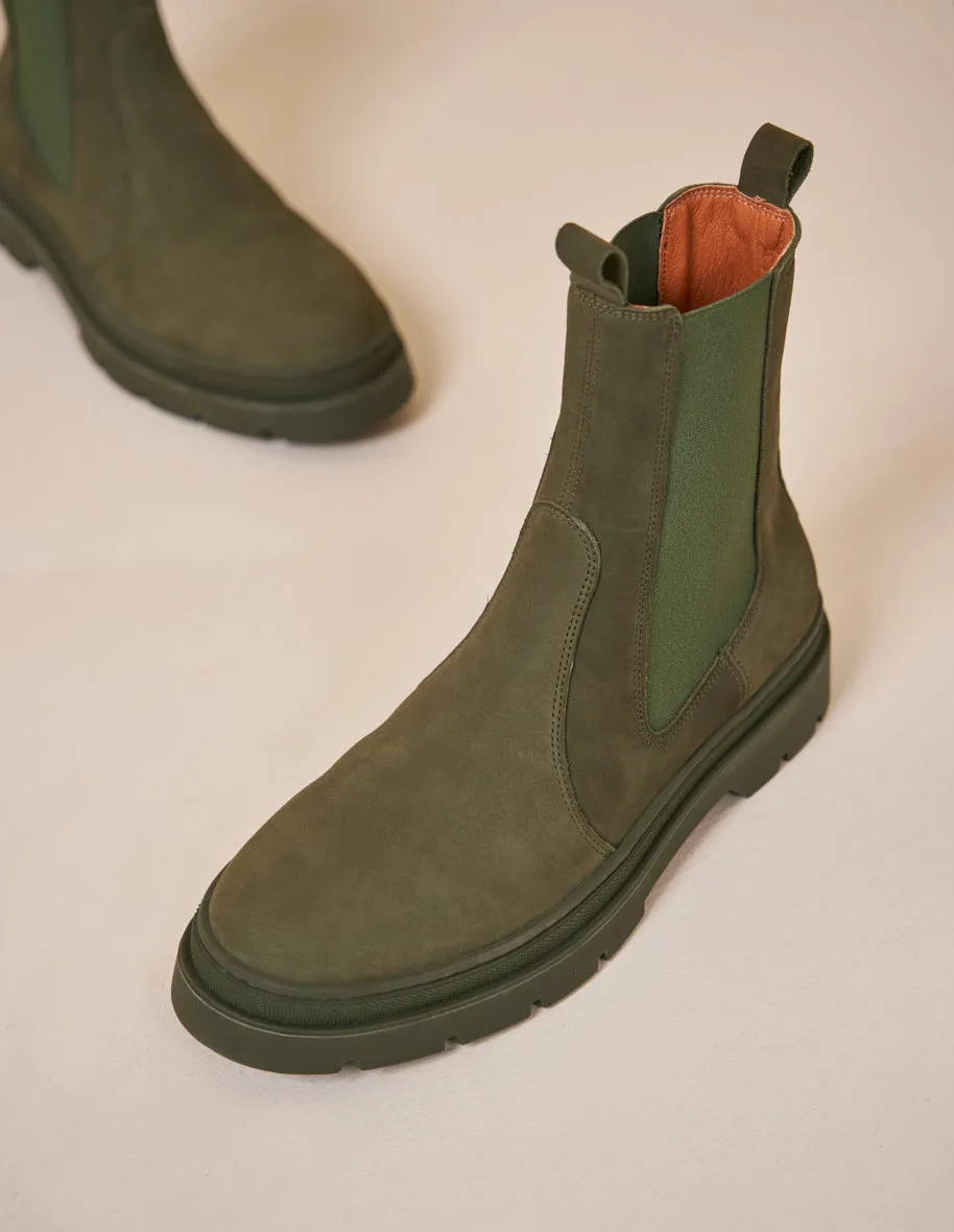 Bottines Thomas - Nubuck kaki