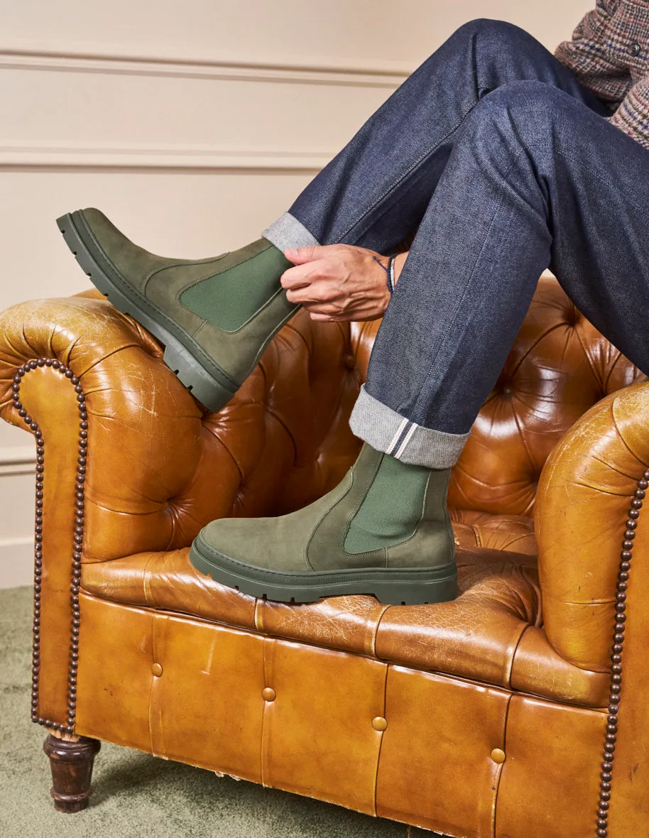 Bottines Thomas - Nubuck kaki