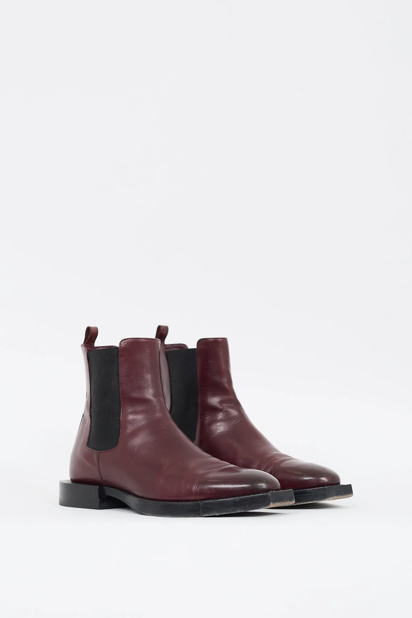 Burgundy Leather Chelsea Boot