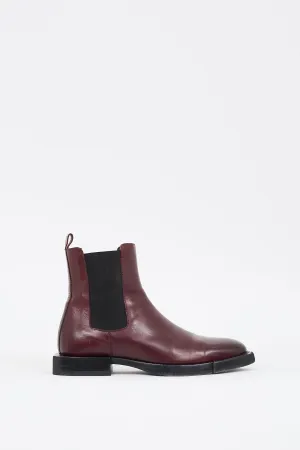 Burgundy Leather Chelsea Boot