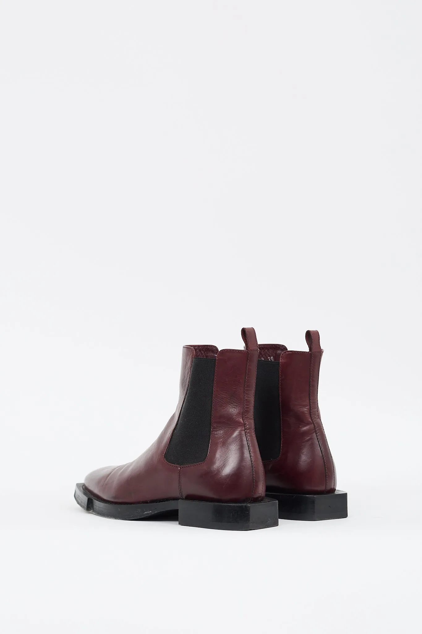 Burgundy Leather Chelsea Boot