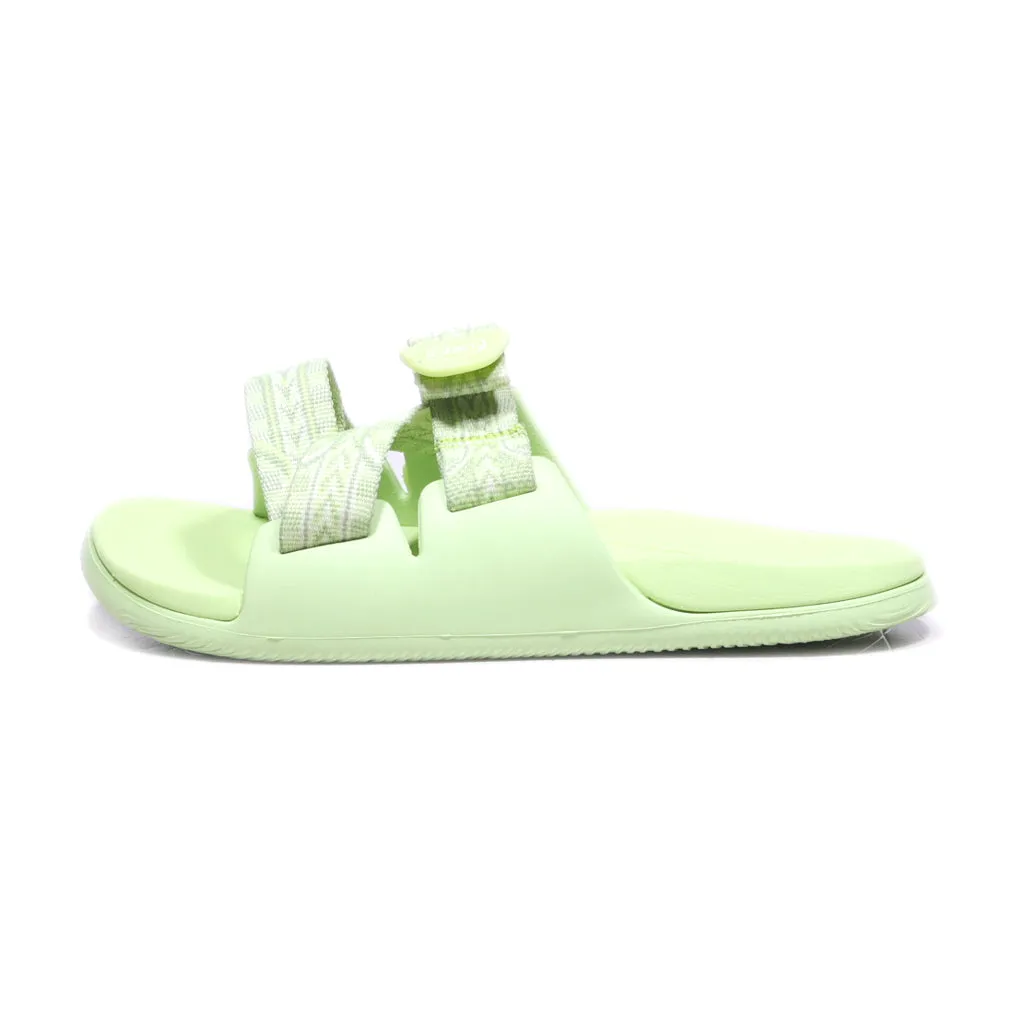 Chaco Chillos Sliders Rubber Green Colour For Women
