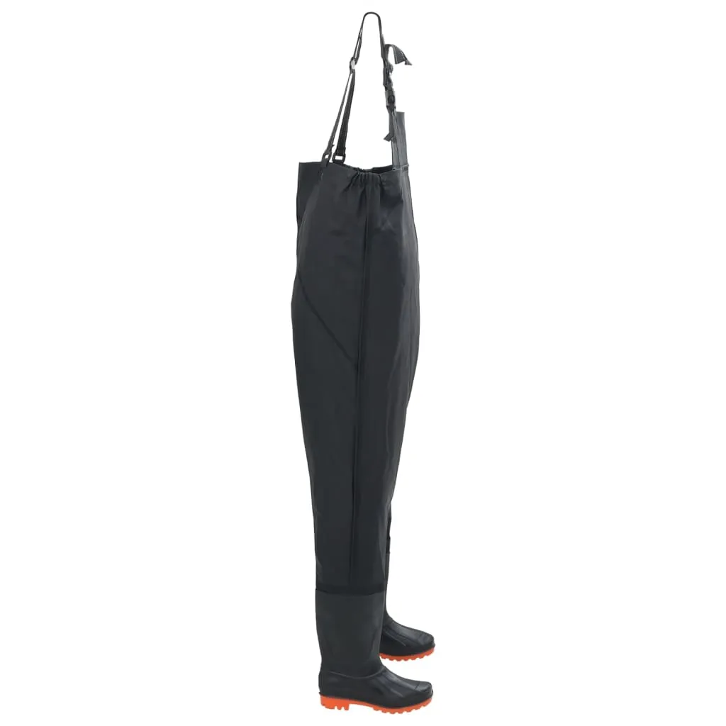 Chest Waders with Boots Black Size 39