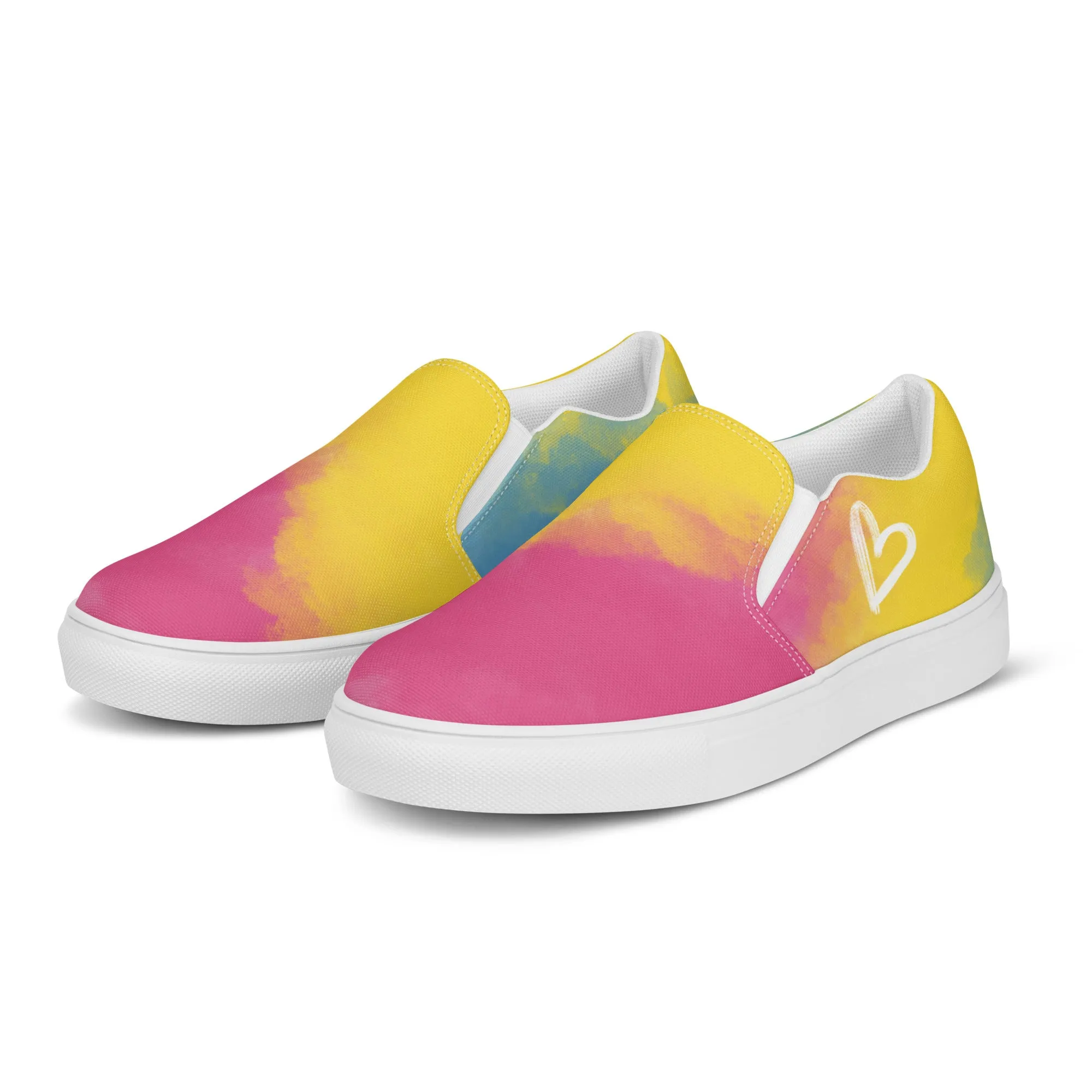 Cloudy Pansexual Slip-on Canvas Shoes (Masc Sizing)