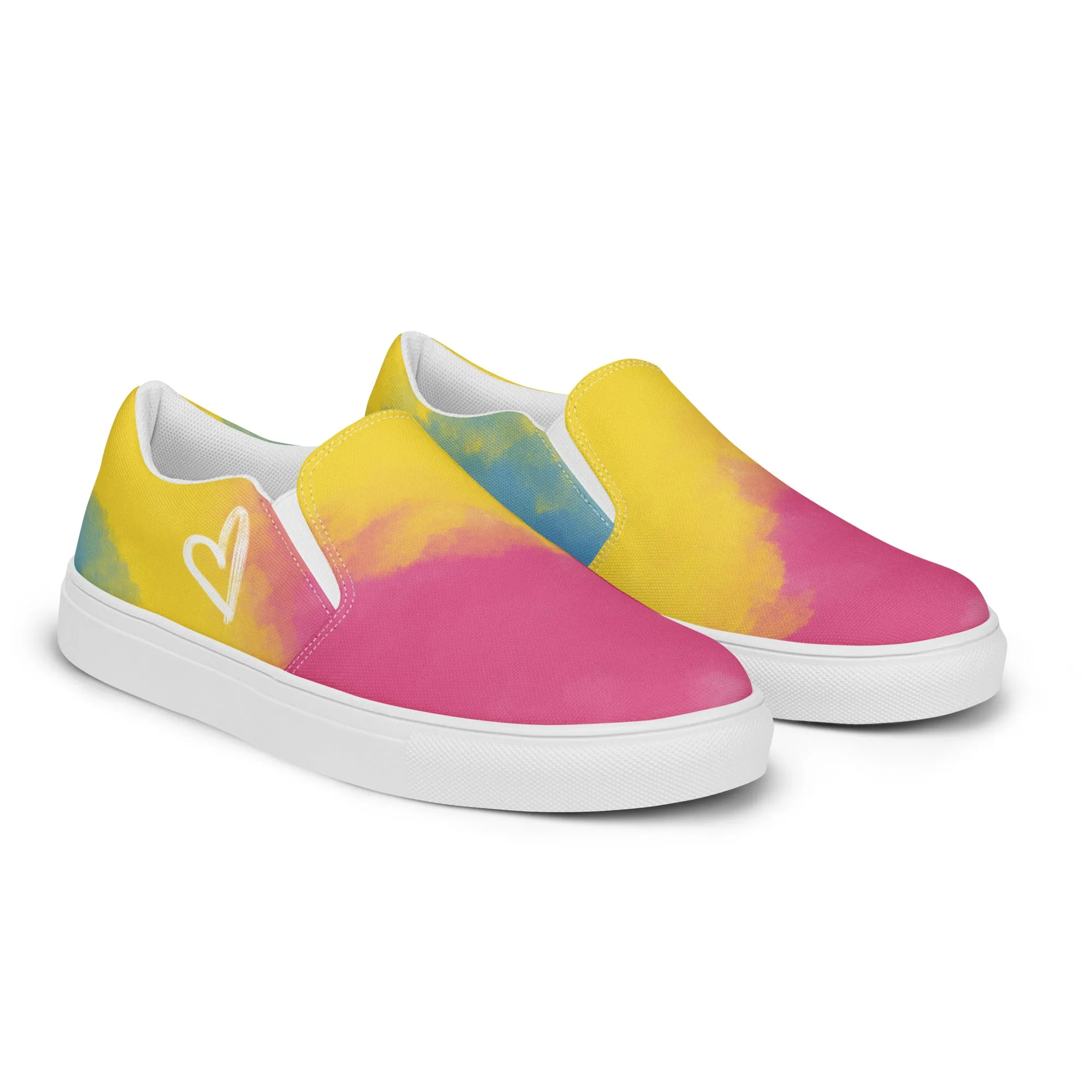 Cloudy Pansexual Slip-on Canvas Shoes (Masc Sizing)
