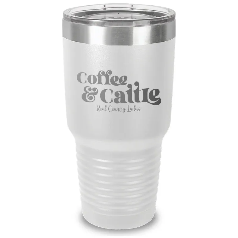 Coffee And Cattle Laser Etched Tumbler