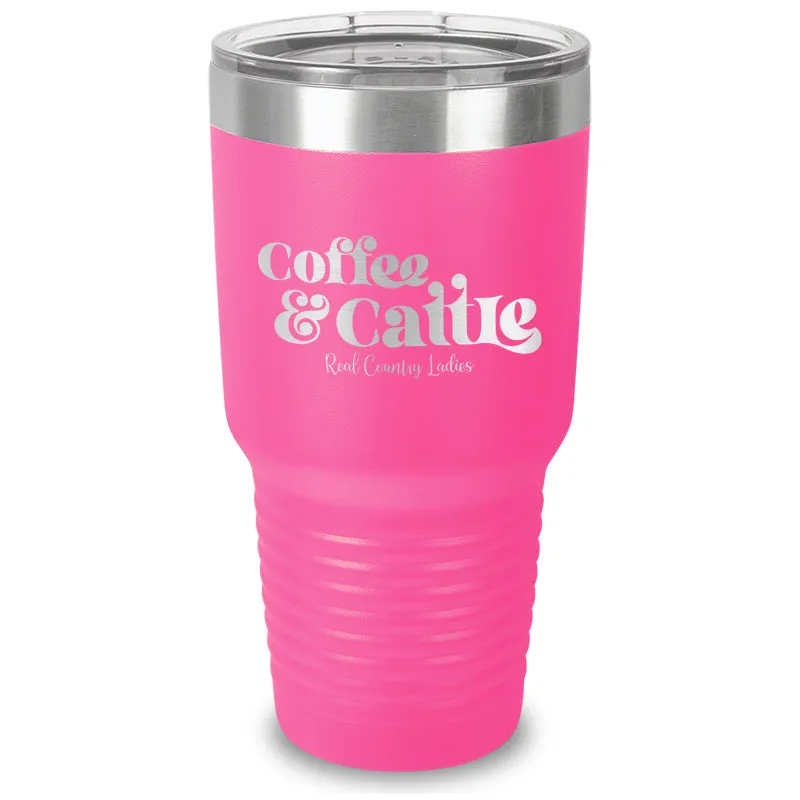 Coffee And Cattle Laser Etched Tumbler
