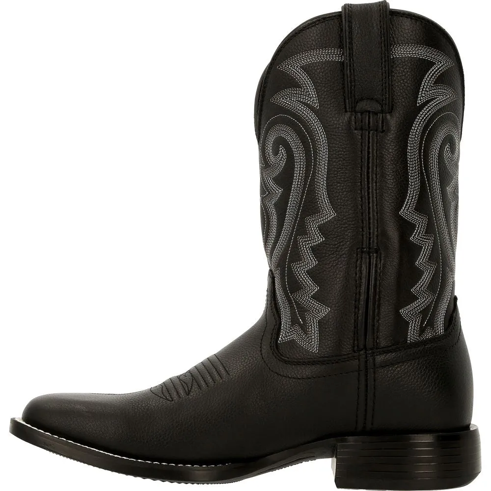 'Durango' Men's 11" Westward Western Square Toe - Black