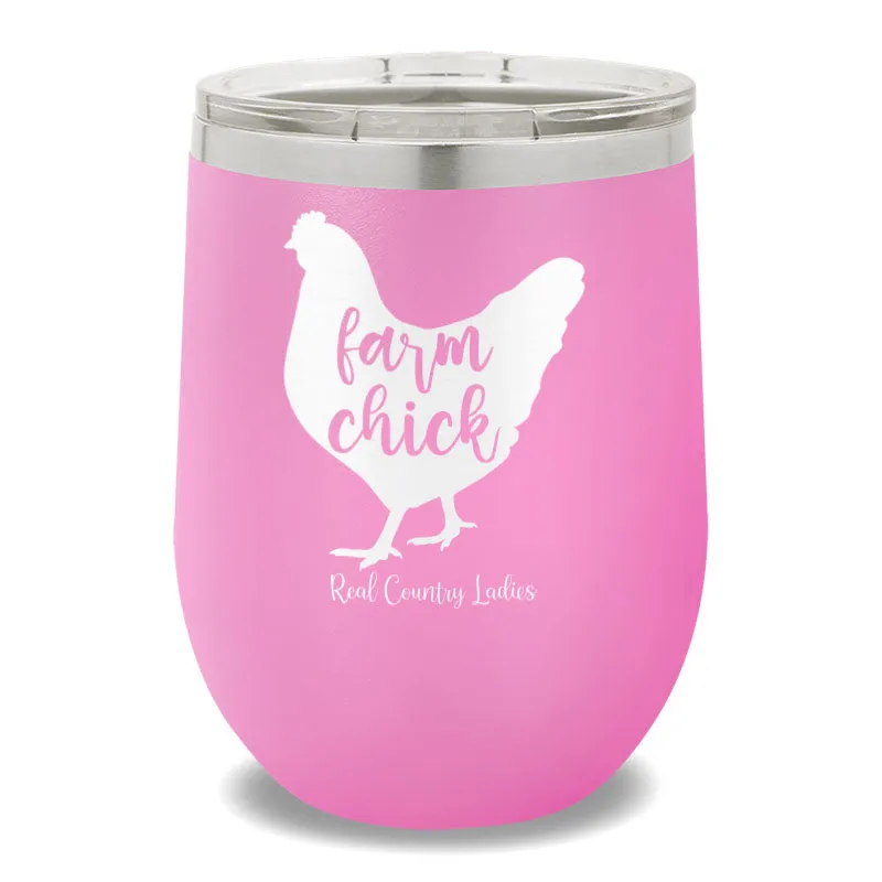 Farm Chick 12oz Stemless Wine Cup