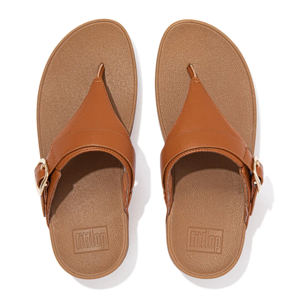 'FitFlop' Women's Lulu Adjustable Leather Toe-Post Sandal - Light Tan
