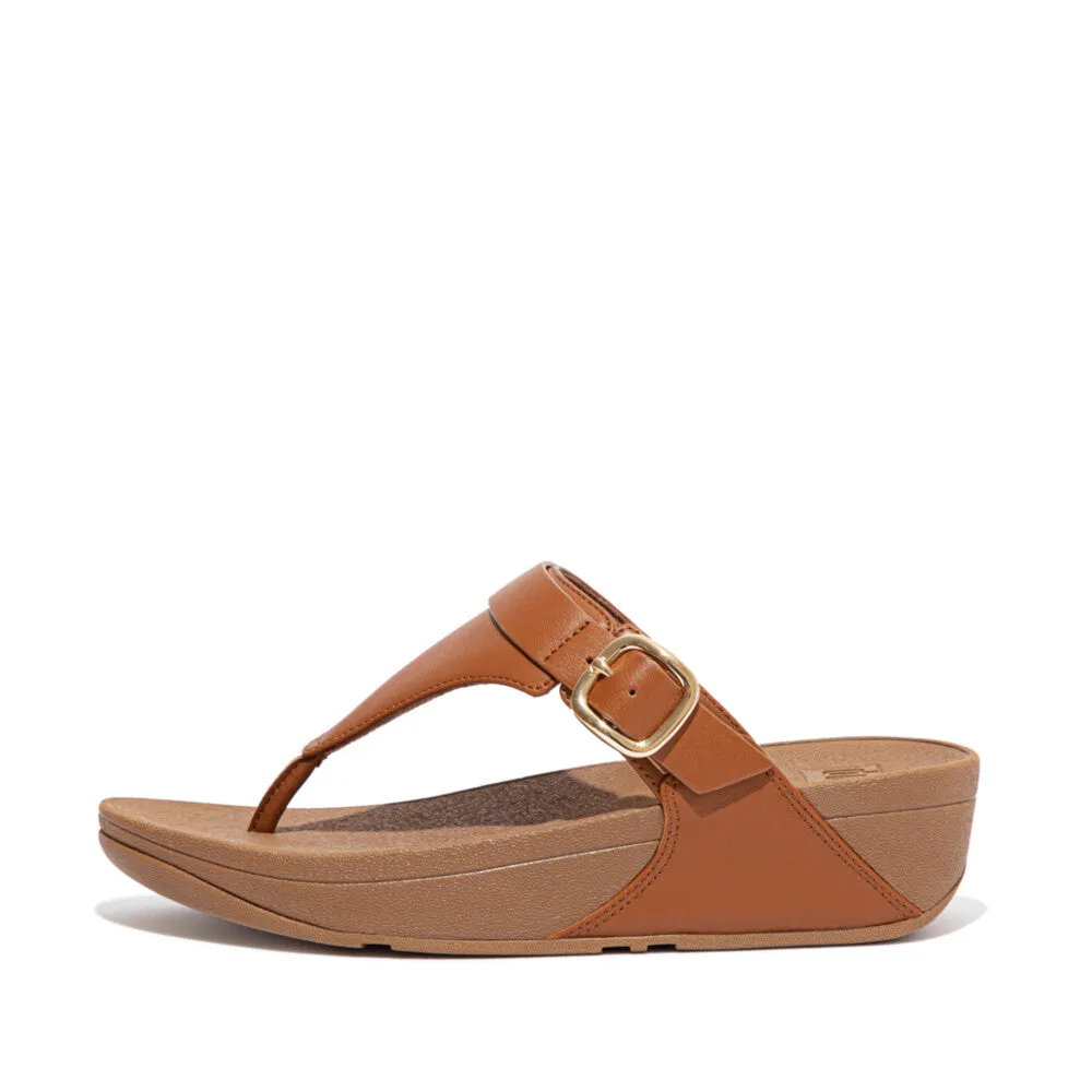 'FitFlop' Women's Lulu Adjustable Leather Toe-Post Sandal - Light Tan