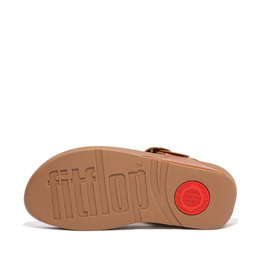 'FitFlop' Women's Lulu Adjustable Leather Toe-Post Sandal - Light Tan