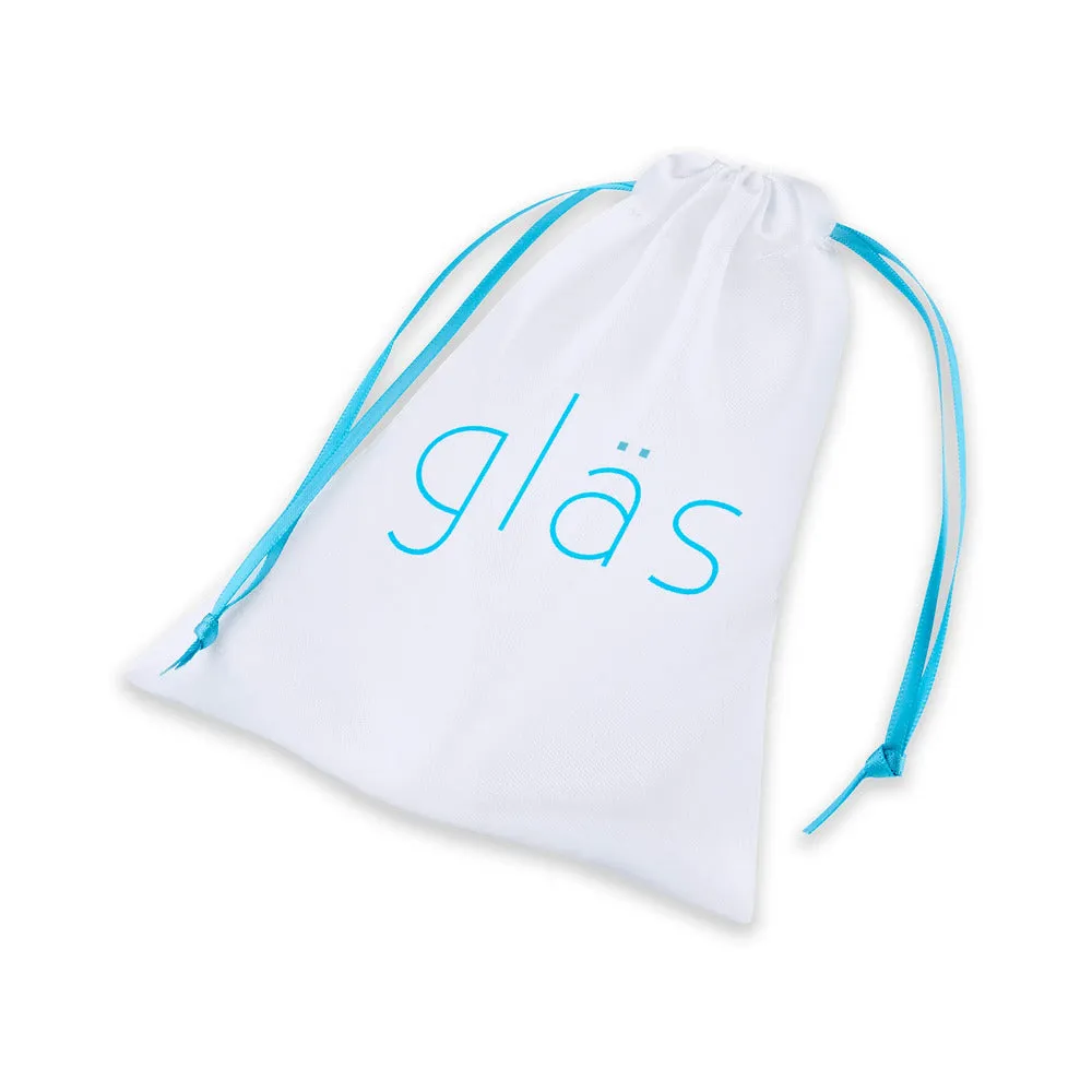 Glas 5 in. Pacifier Glass Butt Plug with Ring Handle