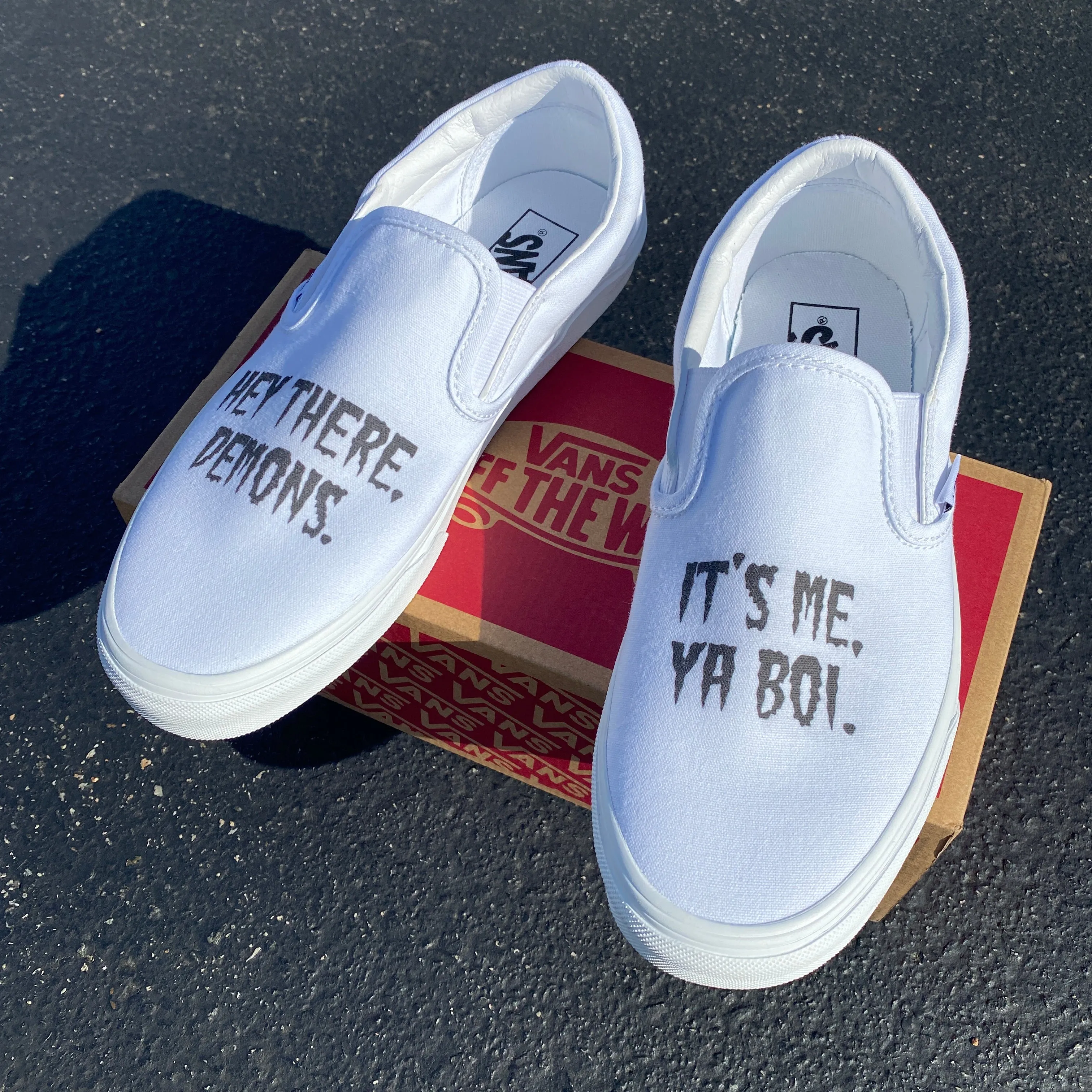 Hey There, Demons... Slip On Vans