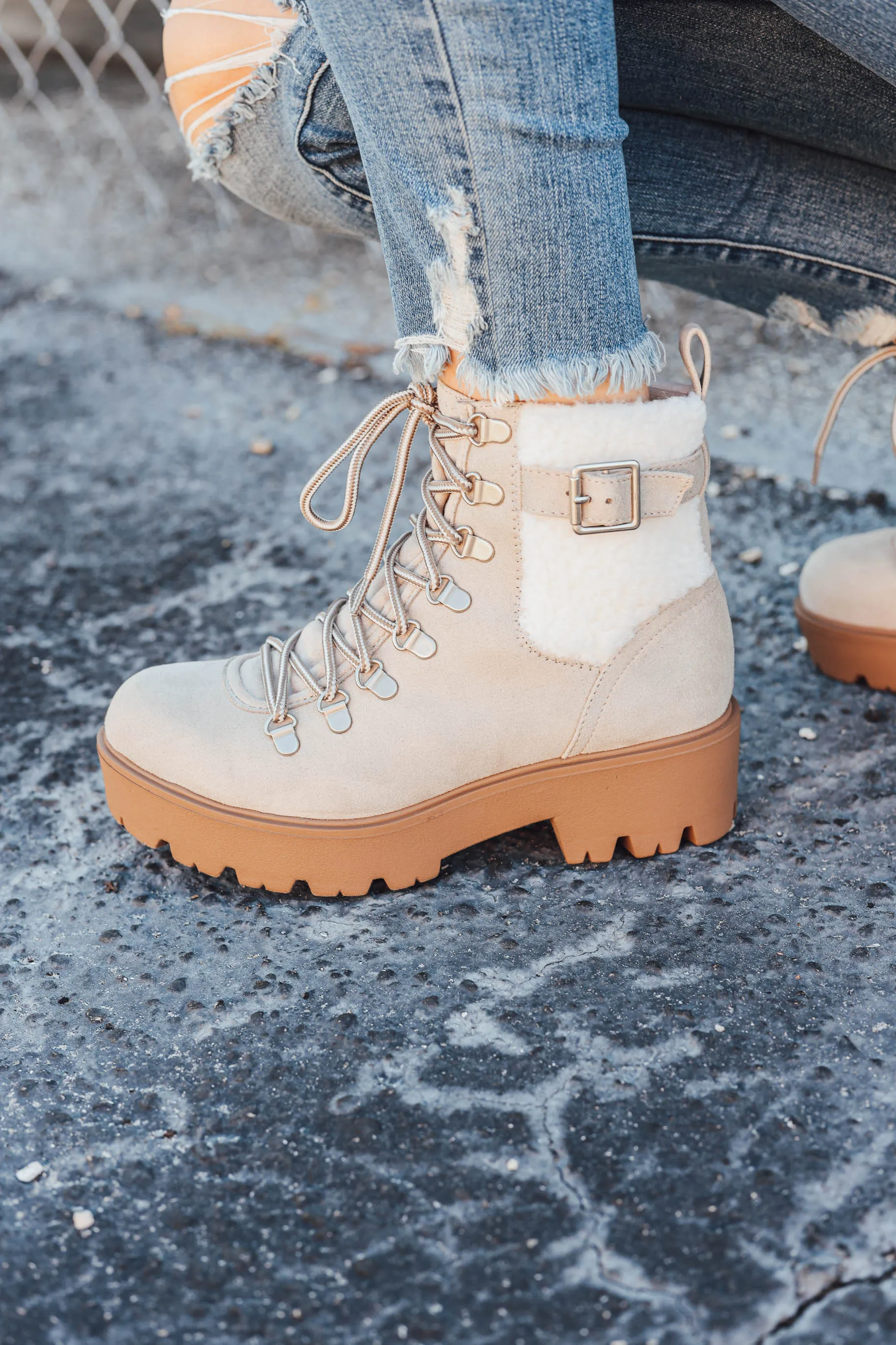 Ice Lace Up Lug Boot