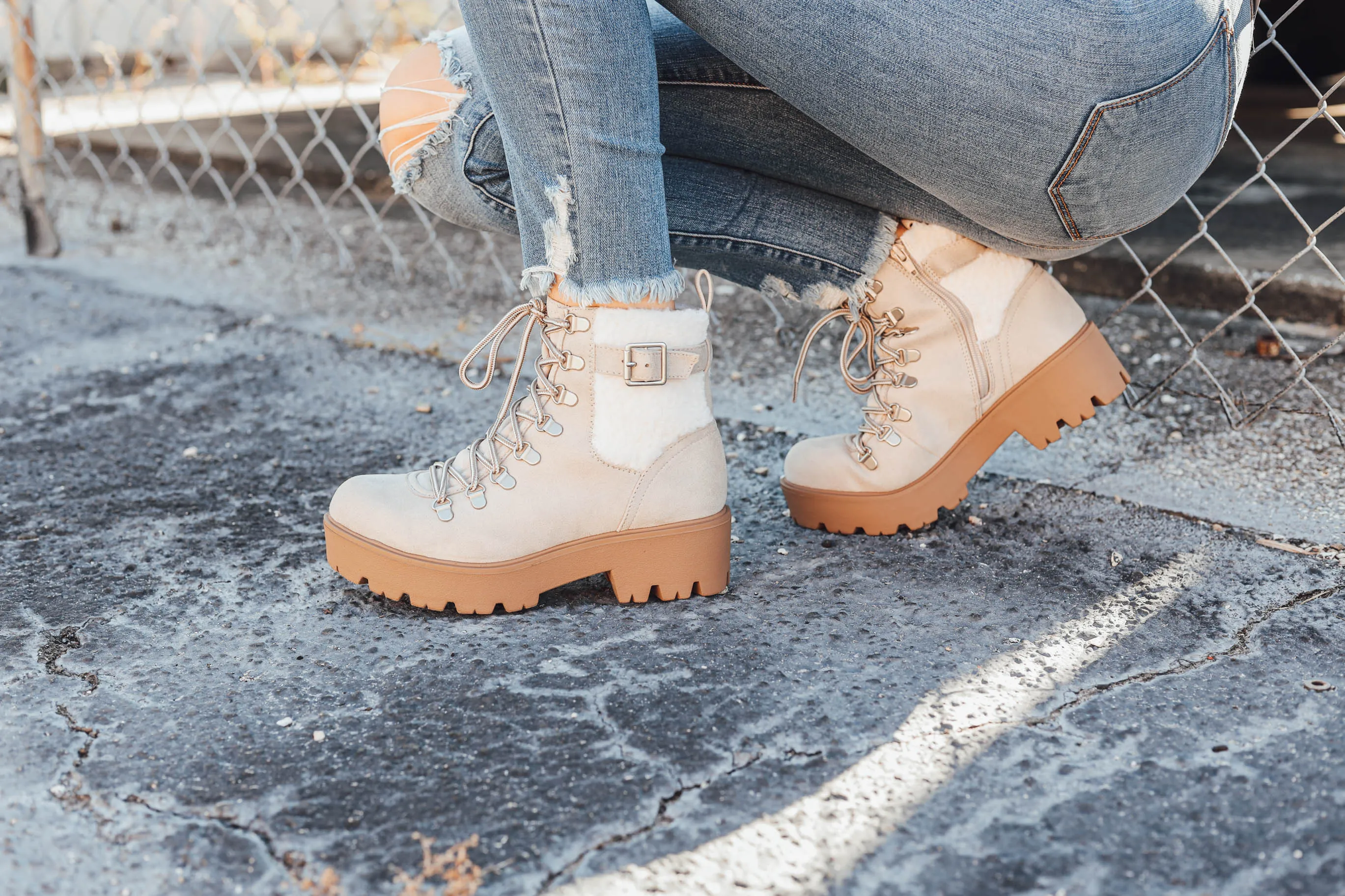 Ice Lace Up Lug Boot