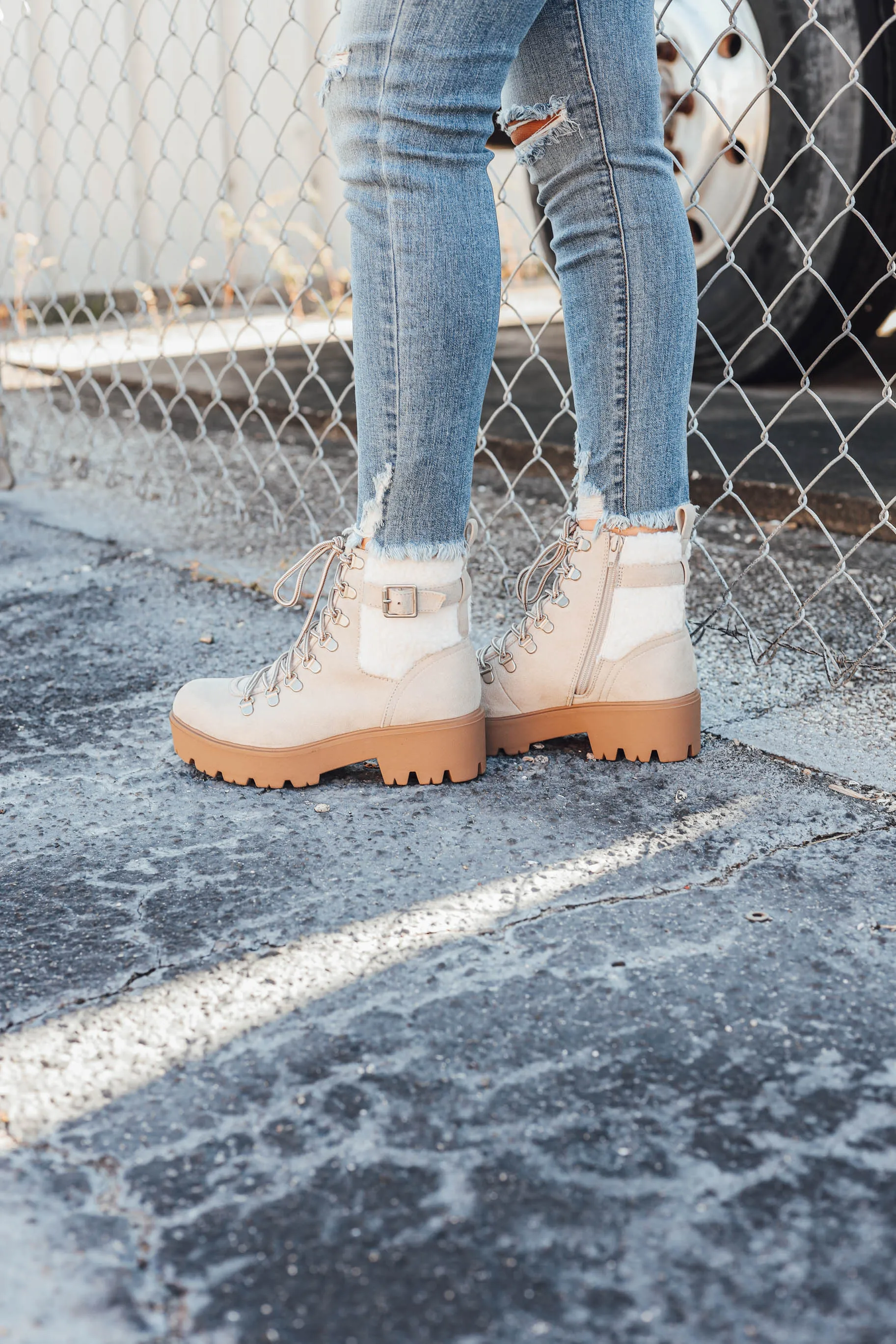Ice Lace Up Lug Boot