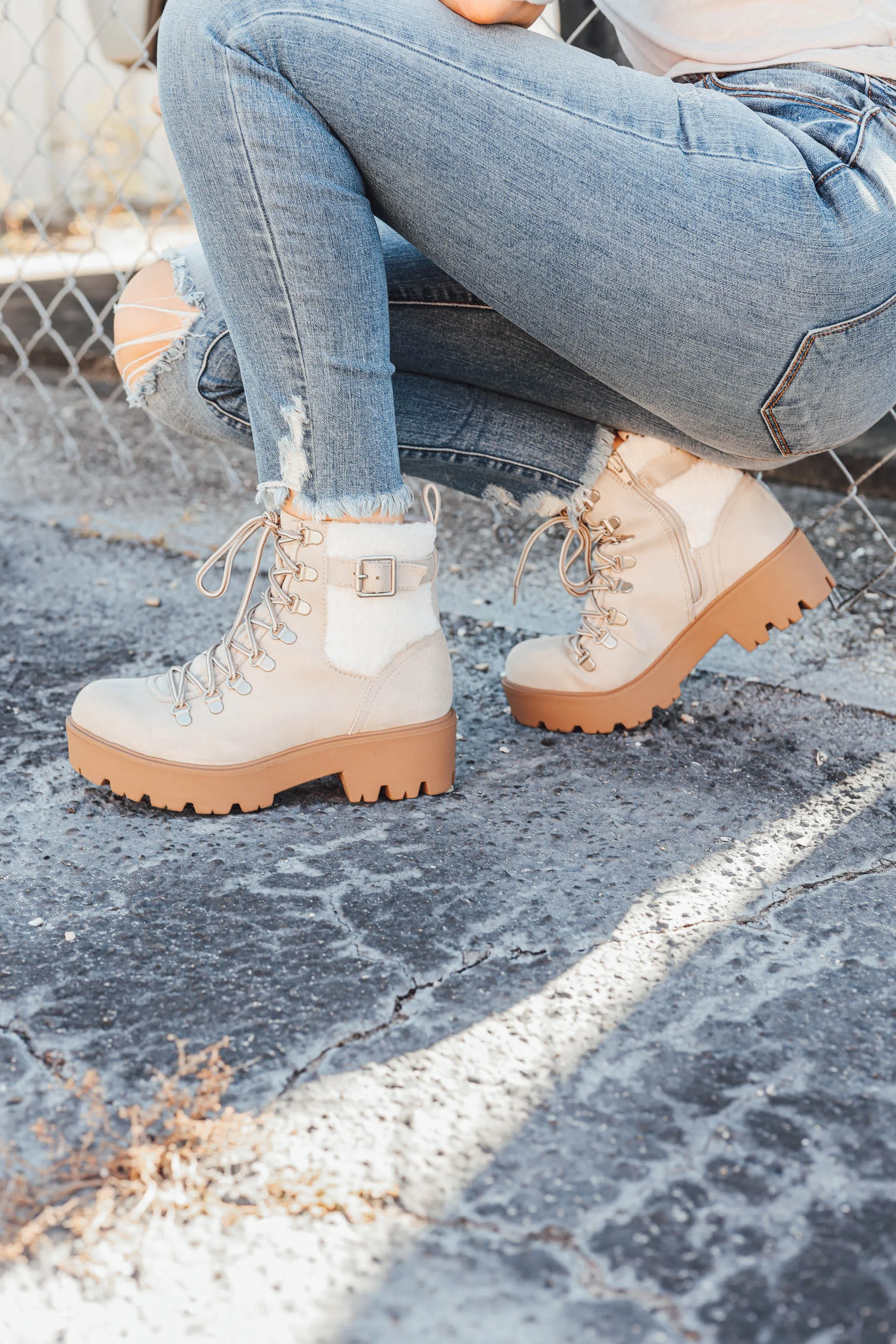 Ice Lace Up Lug Boot