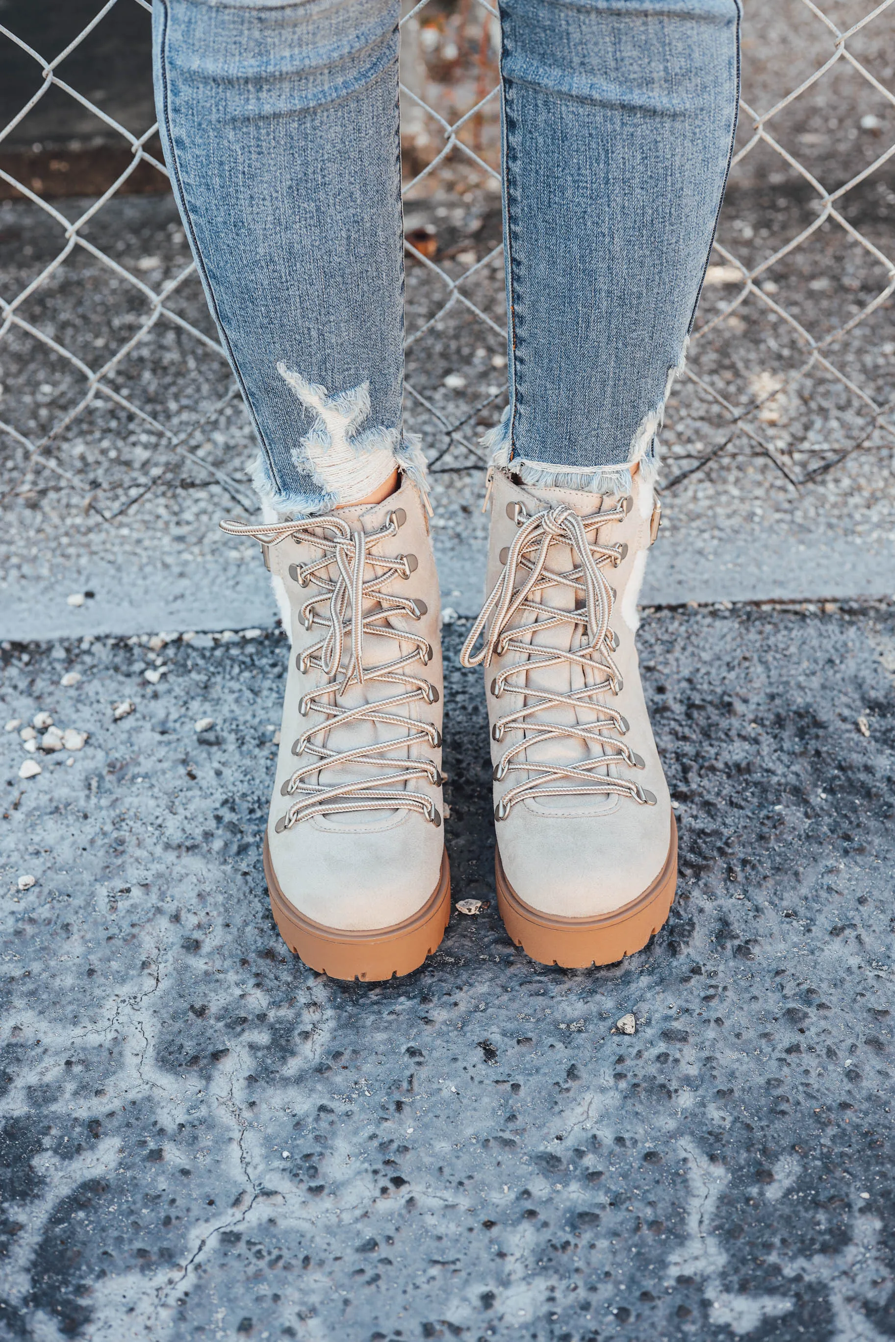 Ice Lace Up Lug Boot