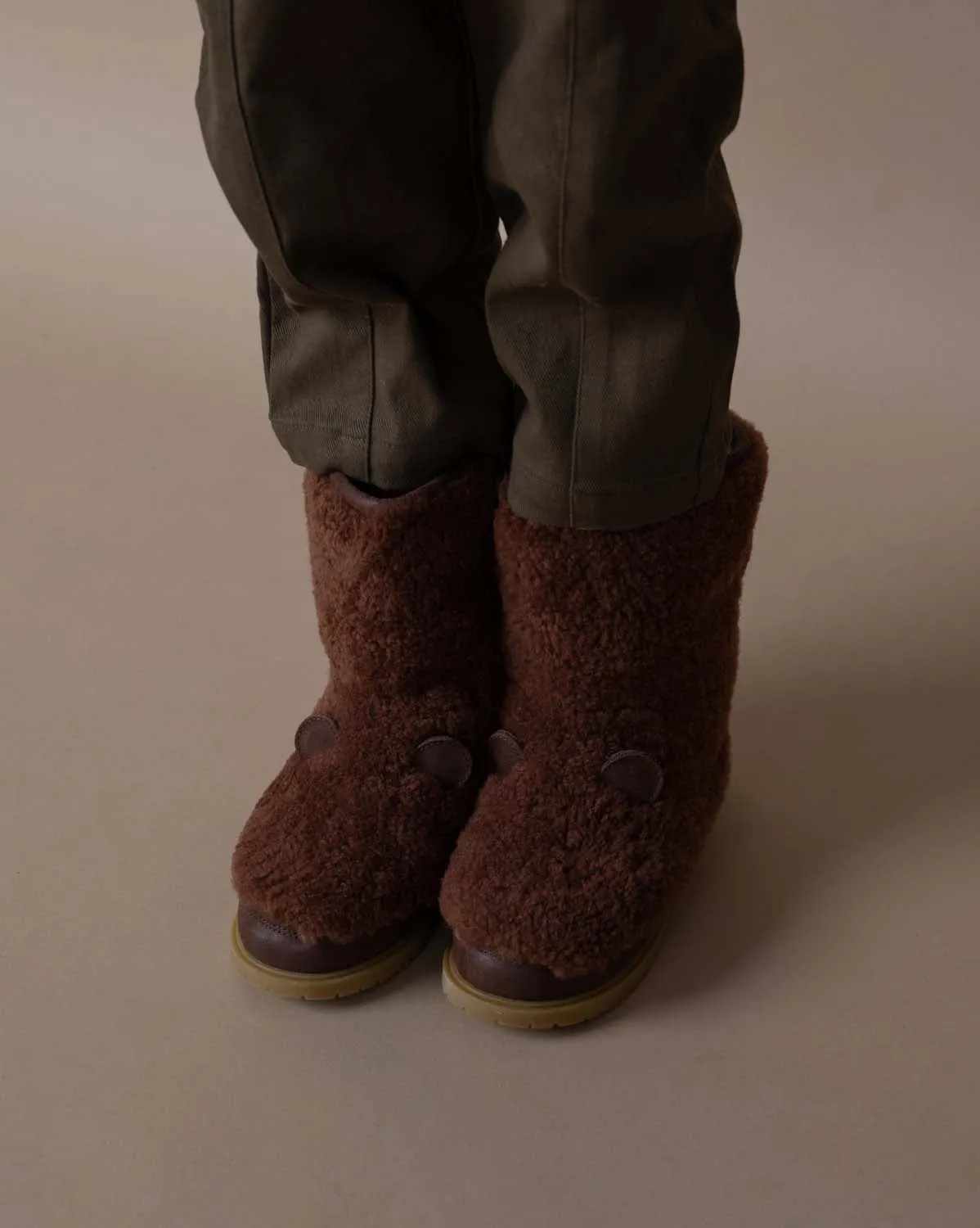 Irfi | Bear | Brown Curly Sheep Wool