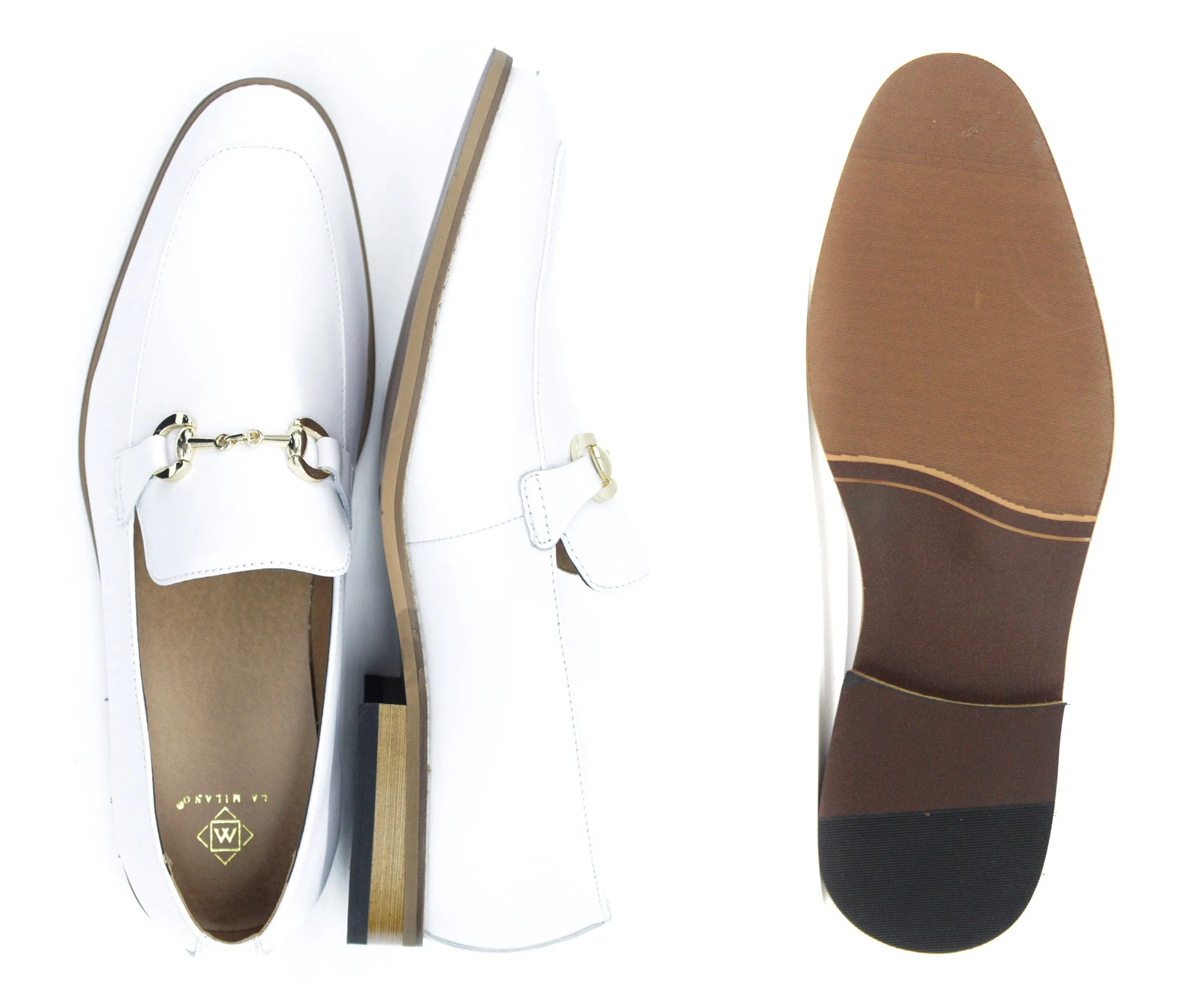 LA MILANO,MOC TOE-SLIP ON-SHOES-A120070-WHITE