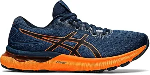 Men's Asics GEL-Nimbus 24, French Blue/Shocking Orange, 9 D Medium