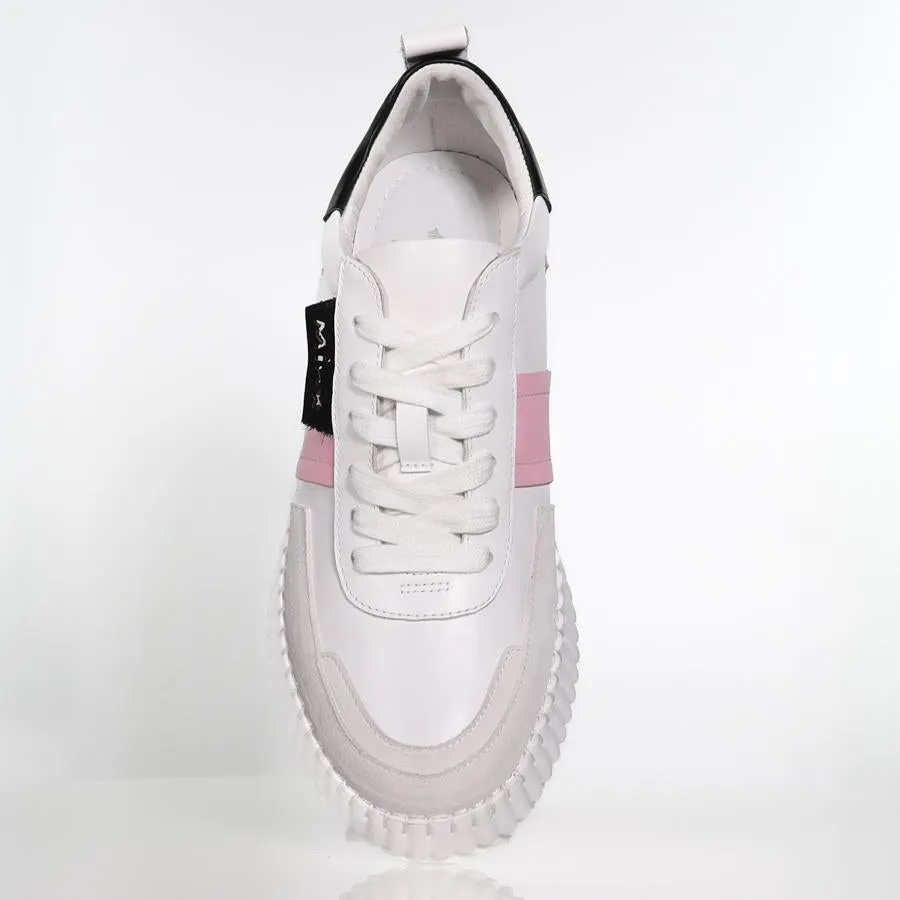 Minx Racer Sneaker- White Pink Black