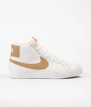 Nike SB Blazer Mid Orange Label Shoes - White / Light Cognac - White - White
