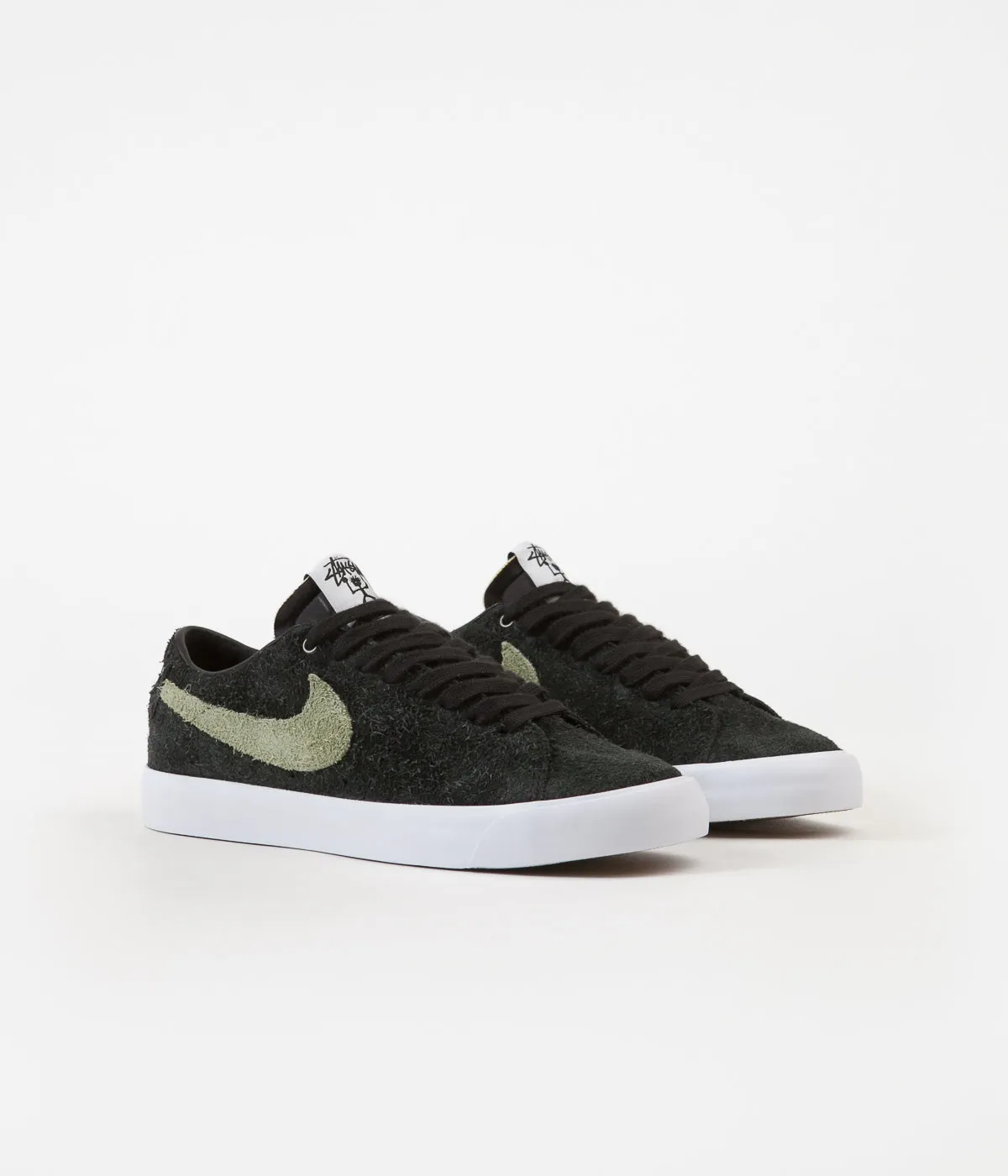 Nike SB x Stussy Blazer Low Shoes - Black / Palm Green