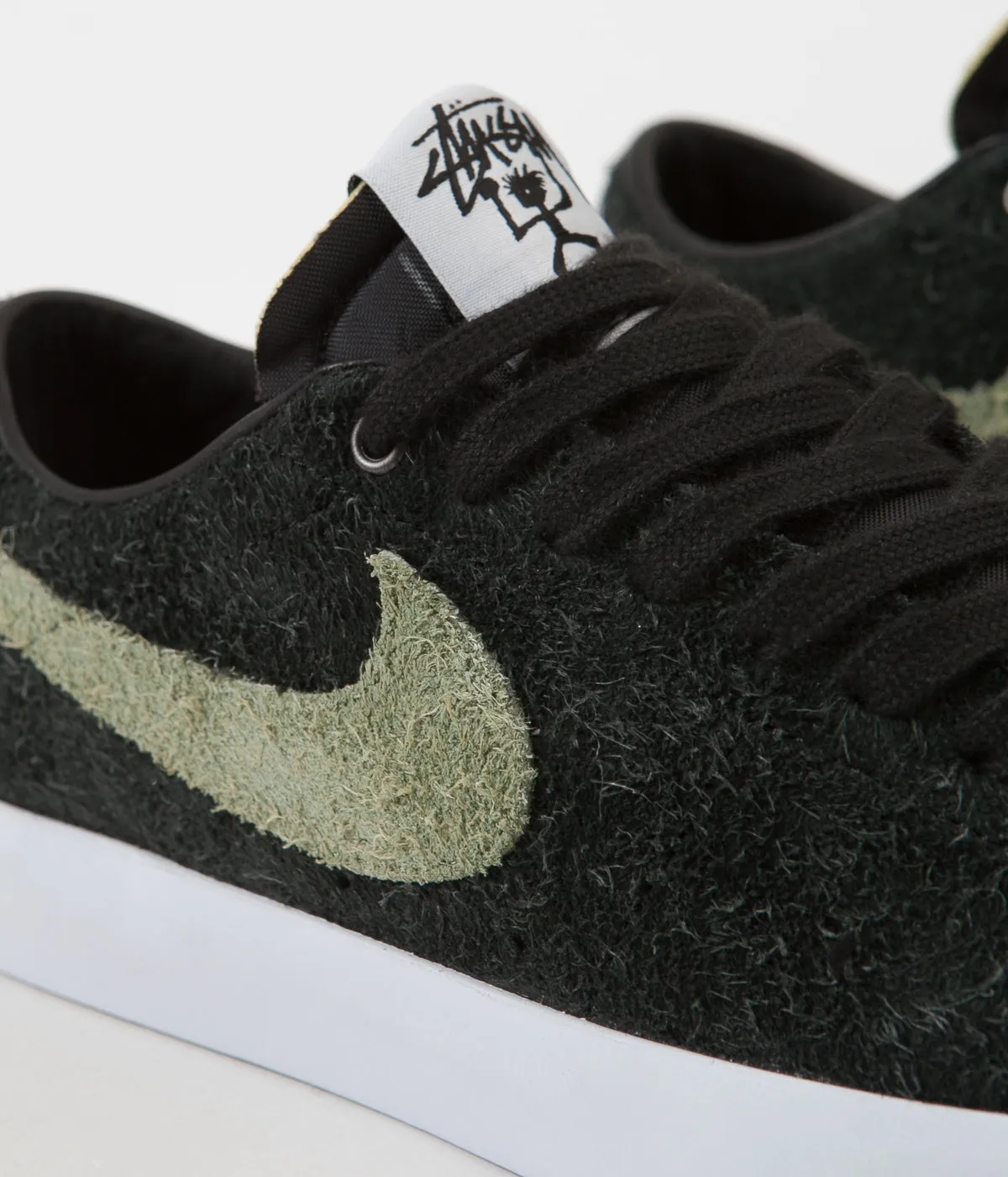Nike SB x Stussy Blazer Low Shoes - Black / Palm Green