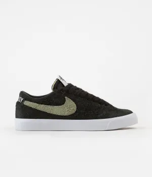 Nike SB x Stussy Blazer Low Shoes - Black / Palm Green