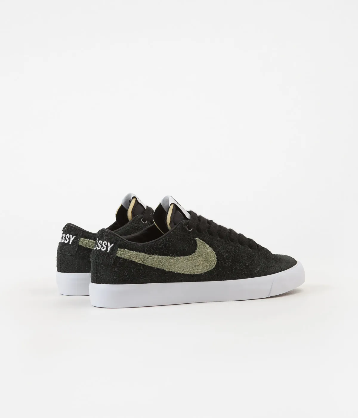 Nike SB x Stussy Blazer Low Shoes - Black / Palm Green